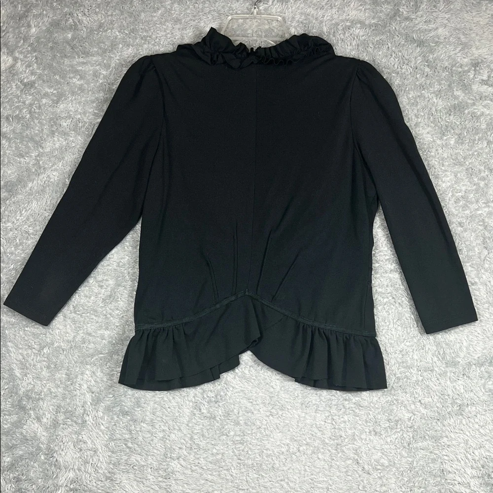 Cartonnier Black Ruffled Suit Jacket - Picture 11 of 11
